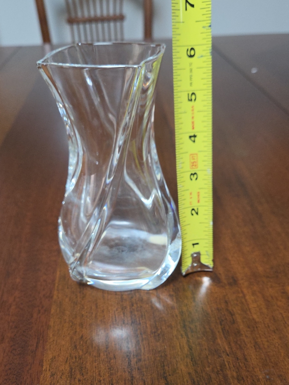 Vintage Baccarat Serpentin Crystal Vase 6 inch